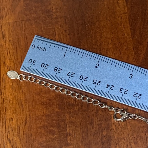 Vintage Iridescent Beaded Silver Crown Tassel Necklace. 18”-21” - Picture 7 of 7